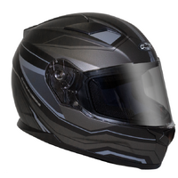 Kart Racing Helmet  Street 2 825 Fuel Matt Carbo Black/Silver Extra Small