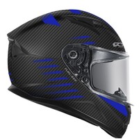 Racing Kart Helmet Street 2 825-Fuel Matt Carbo Black / Blue Large